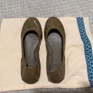 Tory Burch Ballet Flats- Size 6- Mushroom/Olive color